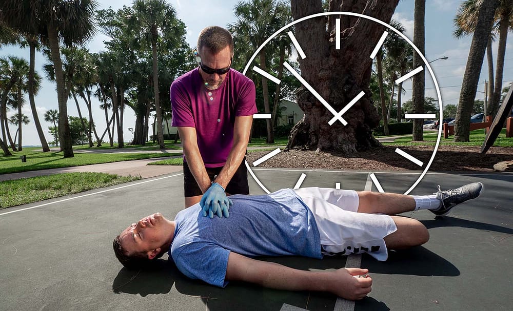 First Response CPR with Clock Graphic