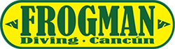 logo of frogman diving cancun