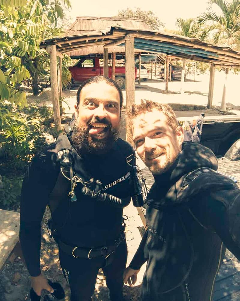 me and chris at cenote nochoch na chich