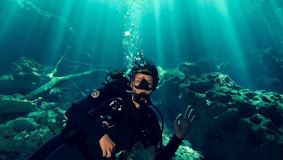 Cenote diving in Mexico, cenote Ponderosa